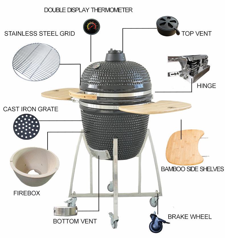 OEM Ceramic Barbecue Grill Cus - đánh giá và giá Commercial Printing Logo