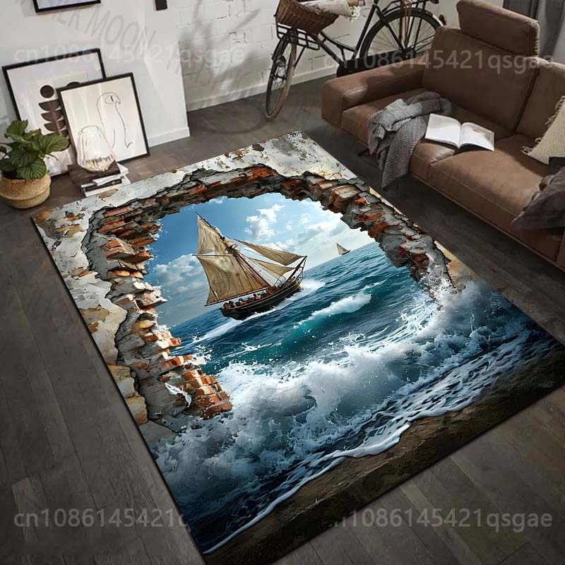 1PC Sailing ship through broke - đánh giá và giá Commercial Wall Printing