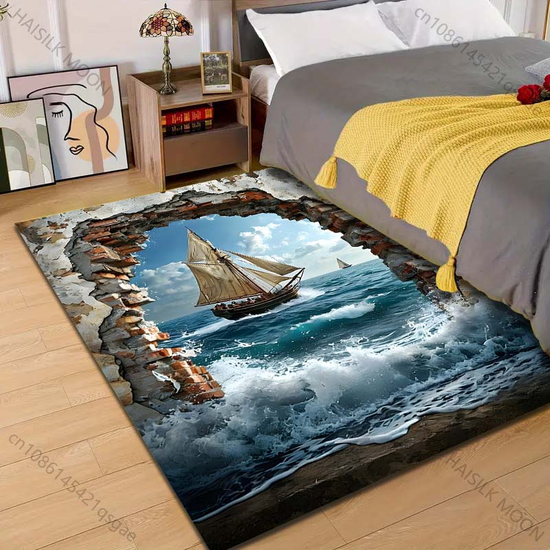 1PC Sailing ship through broke - đánh giá và giá Commercial Wall Printing