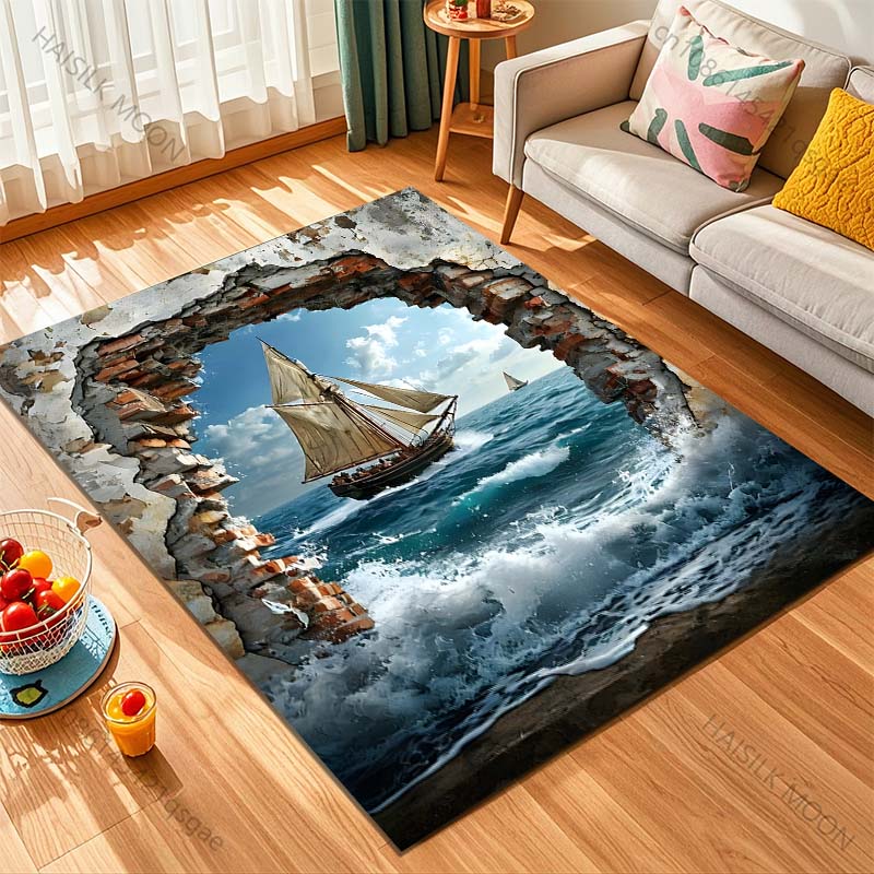 1PC Sailing ship through broke - đánh giá và giá Commercial Wall Printing