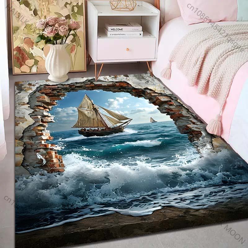1PC Sailing ship through broke - đánh giá và giá Commercial Wall Printing