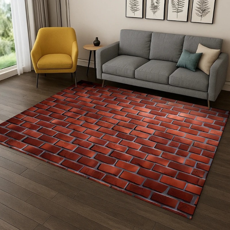 3D Brick Stone Building Carpet - đánh giá và giá Commercial Wall Printing