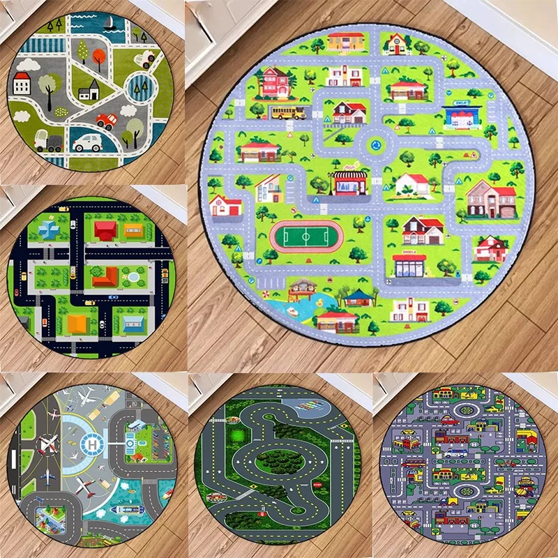 Train Track Map Circular Carpe - đánh giá và giá Commercial Wall Printing