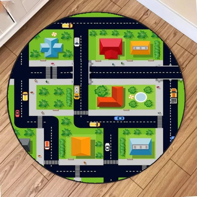 Train Track Map Circular Carpe - đánh giá và giá Commercial Wall Printing